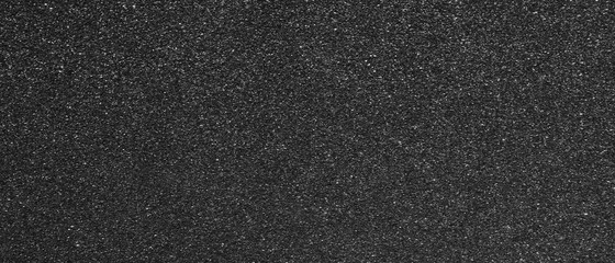 Panorama black sandpaper texture background. Panoramic dark black sandpaper texture surface - obrazy, fototapety, plakaty
