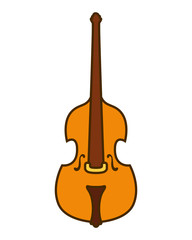 Fototapeta premium musical instrument fiddle on white background