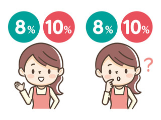 軽減税率に悩む若い主婦