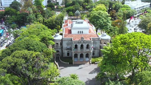 Freedom Square, architecture, Belo Horizonte, Minas Gerais, Brazil (aerial view, drone footage)