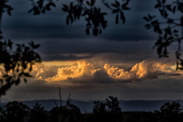 Beautiful cloudscape and colours during sunset
