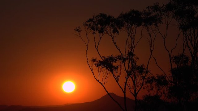 View at sunset from the Knoll Section of Mount Tamborine in Queensland.