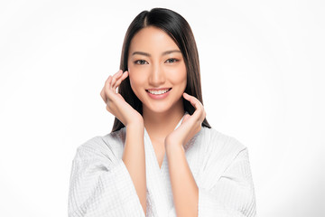 Beautiful Young Asian Woman with Clean Fresh Skin,