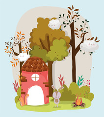 Obraz na płótnie Canvas hello autumn season flat design