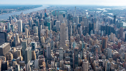 New York Aerial Shot overlooking Central Park