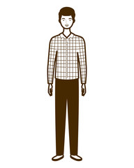 silhouette of man standing on white background