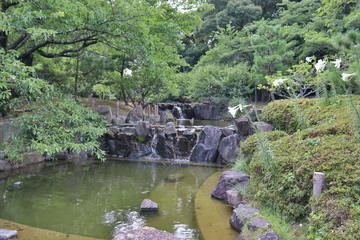 Fototapeta na wymiar 蒲郡にある日本庭園風の公園