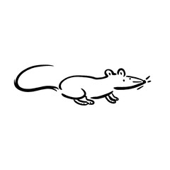 2020年　年賀状　手描き　デザイン　筆　和風　和