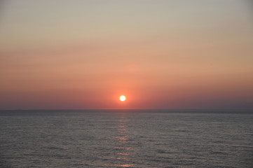 Fototapeta premium Sunset over the Atlantic Ocean. 