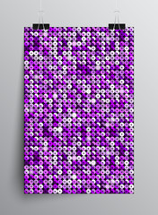 Abstract purple sequin glitter or sparkle template