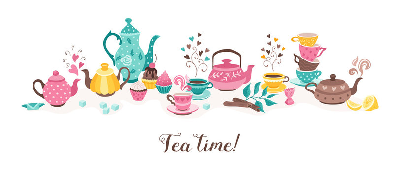 tea time horizontal banner
