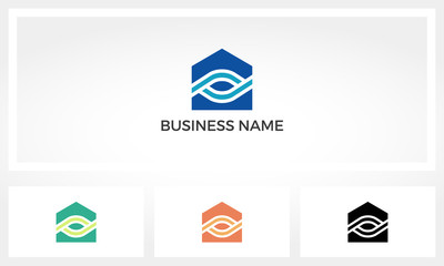 House With Abstract Eye Logo