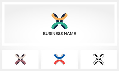 Ribbon Forming A Cross Logo