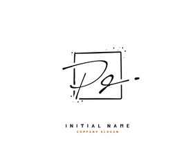 P D PD Beauty vector initial logo, handwriting logo of initial signature, wedding, fashion, jewerly, boutique, floral and botanical with creative template for any company or business.