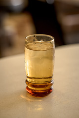 glass of water at diner