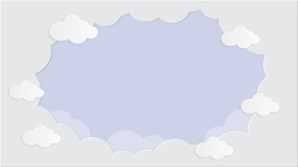 Abstract kawaii Cool Colorful Cloud Sky background. Soft gradient pastel Comic graphic. Concept for children and kindergartens or presentation