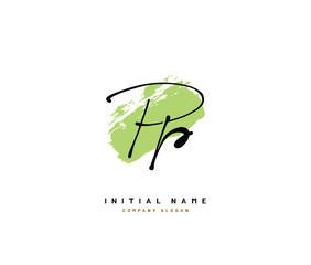 P PP Beauty vector initial logo, handwriting logo of initial signature, wedding, fashion, jewerly, boutique, floral and botanical with creative template for any company or business.