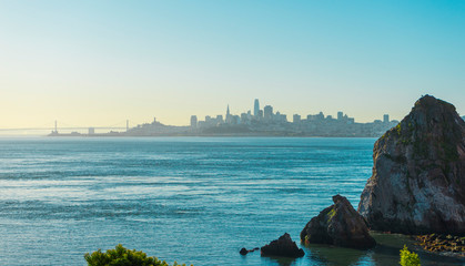 San Francisco cityscape looking from Horseshoe Bay, San Francisco,USA