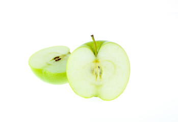 green apple isolated on white