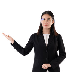 Business woman isolate and white background.