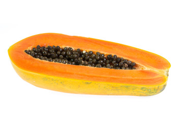 papaya isolated on white