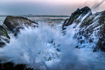 big splash of water or waves 