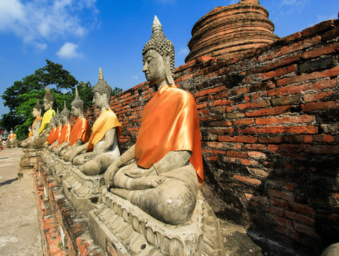 Old Buddha statue in Thailand.