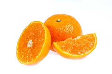 orange fruit isolated on white