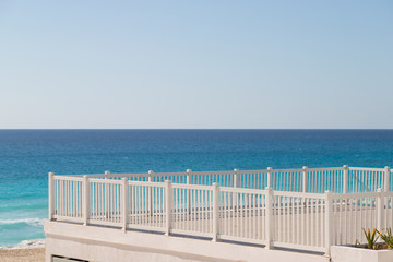 White terrace with sea view