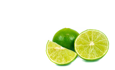 green lemon isolated