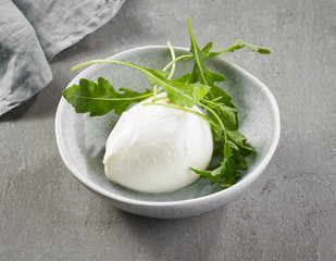 bowl of mozzarella cheese