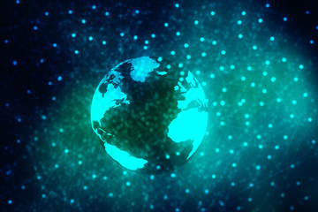 2d illustration Global network concept