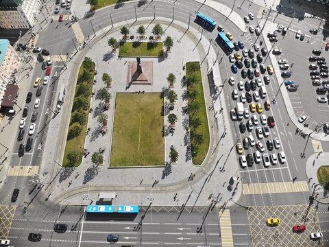 aerial view of city