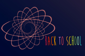 Back to school wording as education, teaching and learning concept