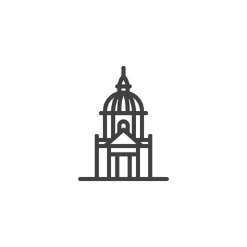 recommend clip art: Copenhagen famous landmark line icon. linear style sign for mobile concept and web design. Denmark city buildings outline vector icon. Europe travel symbol, logo illustration. Vector graphics