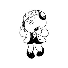 Man enjoying music and dancing