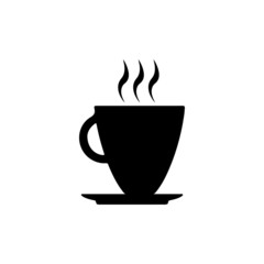 Cup with tea or coffee symbol icon vector illustration eps10 on white background