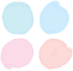 Vector watercolor imitation pastel color abstract stain blot background