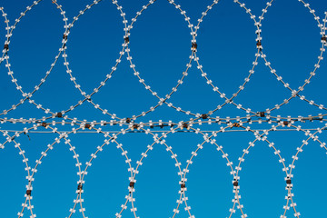 barbed fence  for protection purposes