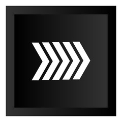 Black Arrow Icon Button Illustration Isolated On White Background