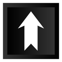 Black Arrow Icon Button Illustration Isolated On White Background