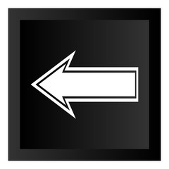 Black Arrow Icon Button Illustration Isolated On White Background