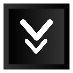 Black Arrow Icon Button Illustration Isolated On White Background