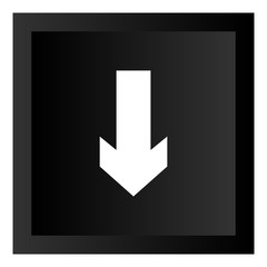 Black Arrow Icon Button Illustration Isolated On White Background