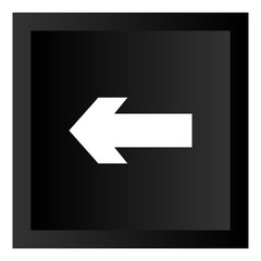 Black Arrow Icon Button Illustration Isolated On White Background