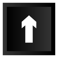 Black Arrow Icon Button Illustration Isolated On White Background