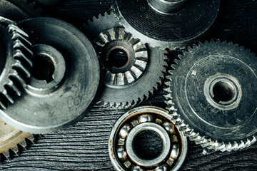 Gears from an old industrial machine