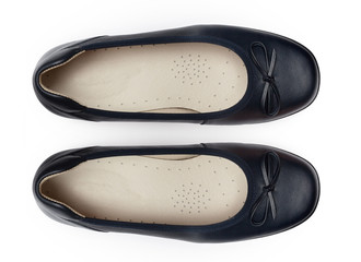 Boots isolated on white background. Top view.