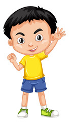 Cute happy smiling child isolated on white background