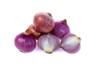 red onion isolated on the white background